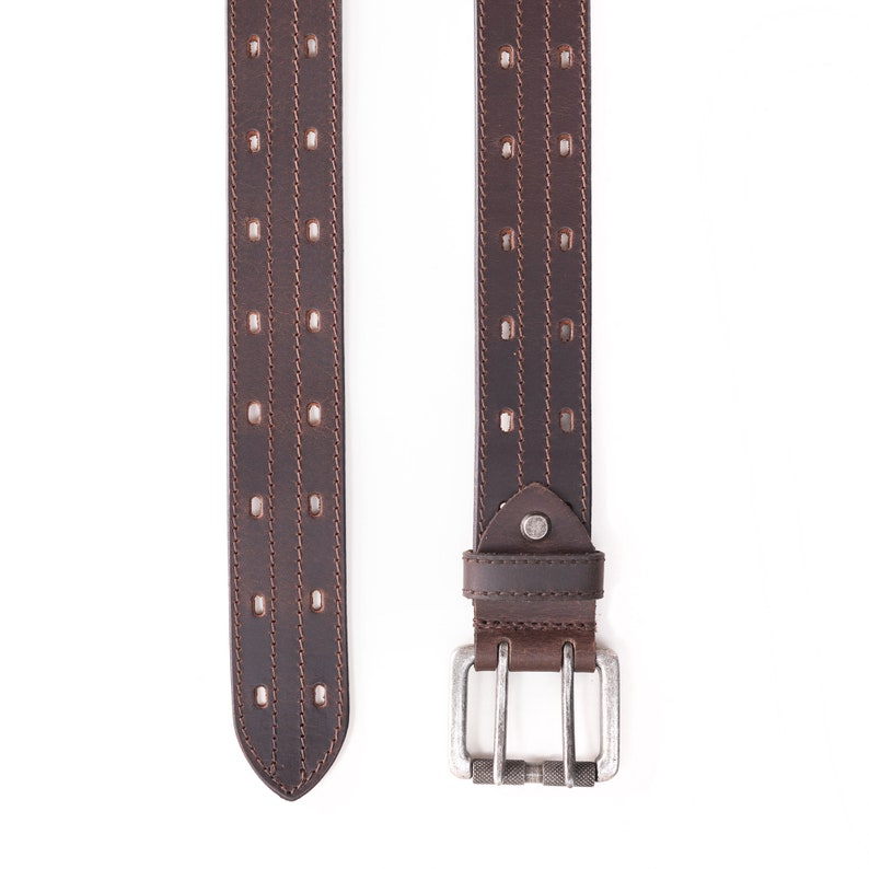 Dani Leather Belt, Full Grain Leather Belt, Brown Leather Belt