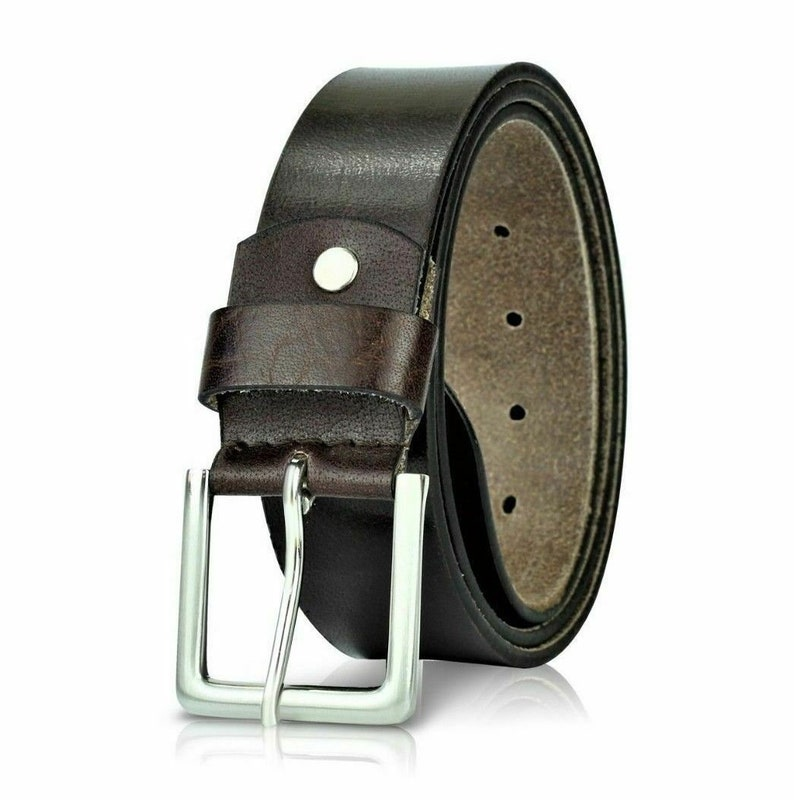 Dani Mens Genuine Leather Belt Belts Real Full Grain Leather