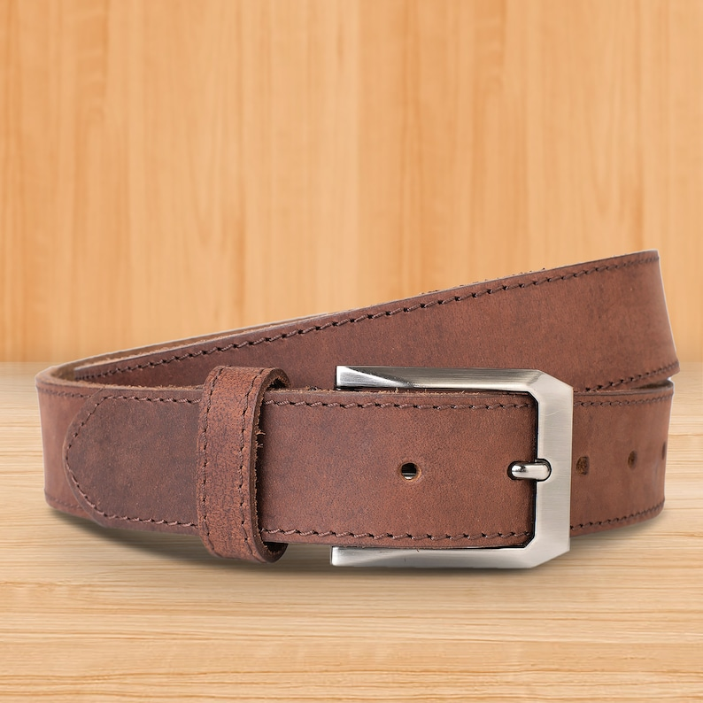 Dani Leather Belts Mens Real New Genuine Buckle Trouser Sizes Brown Black Jeans