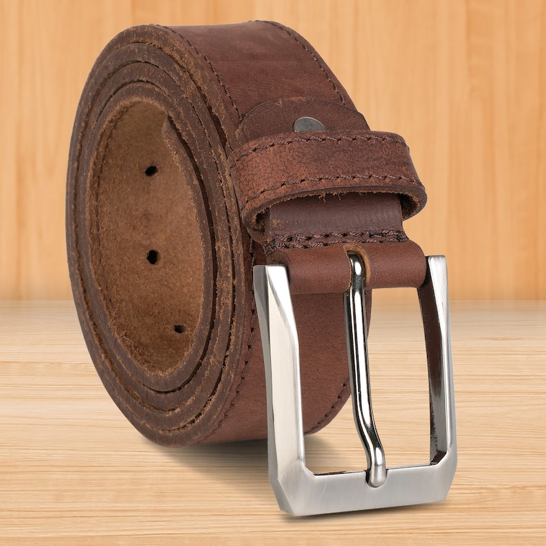 Dani Leather Belts Mens Real New Genuine Buckle Trouser Sizes Brown Black Jeans
