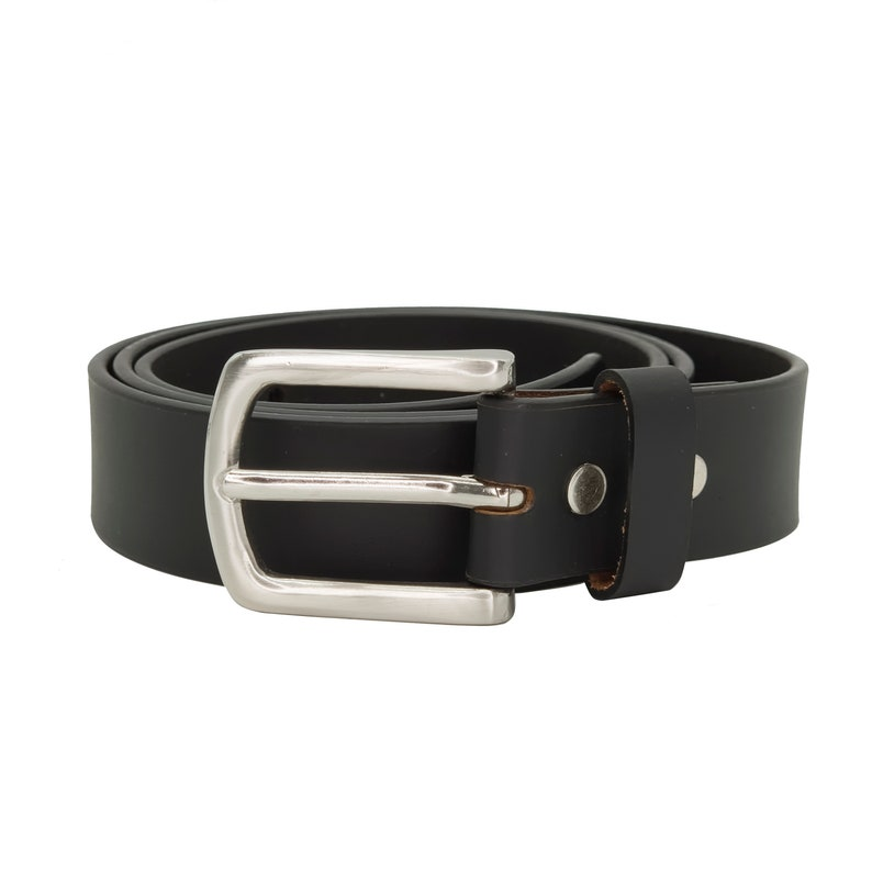 32mm Full Grain Classic Black/Brown Leather Belt for Men