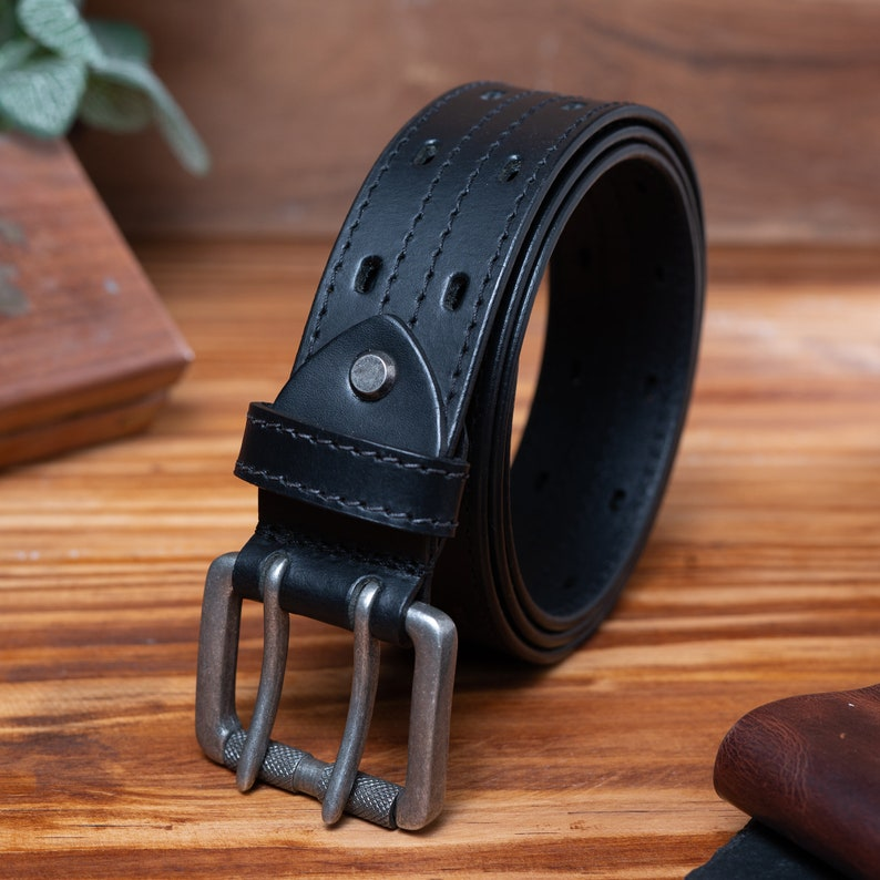 Dani Leather Belt, Full Grain Leather Belt, Brown Leather Belt