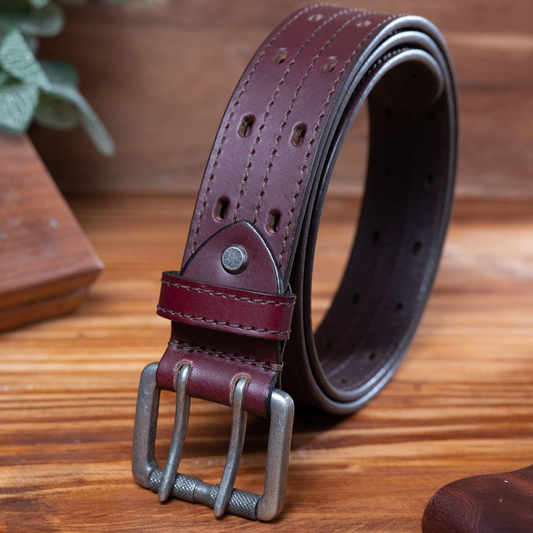 Dani Leather Belt, Full Grain Leather Belt, Brown Leather Belt