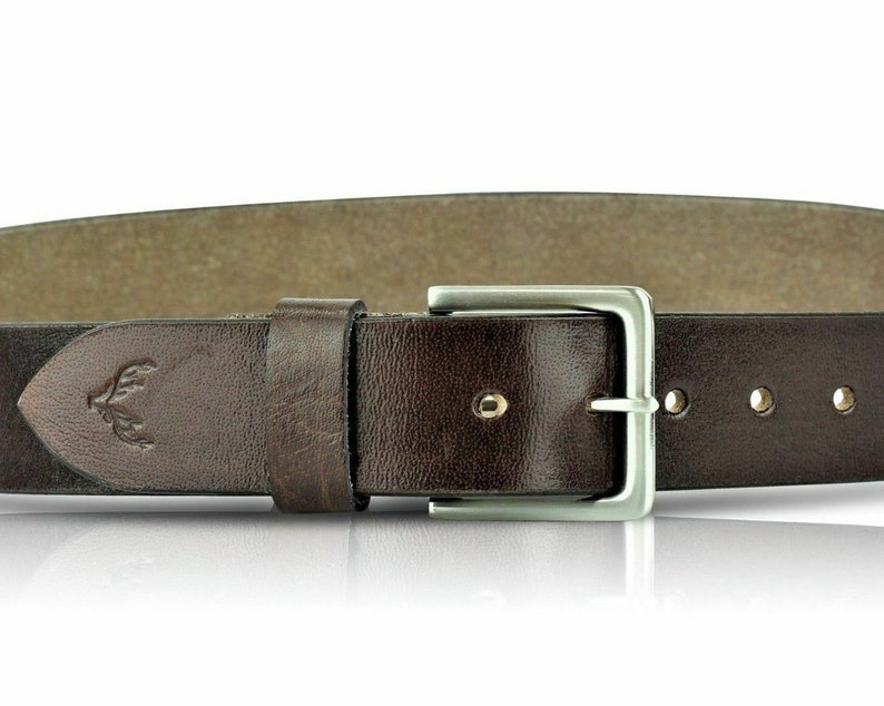 Dani Mens Genuine Leather Belt Belts Real Full Grain Leather