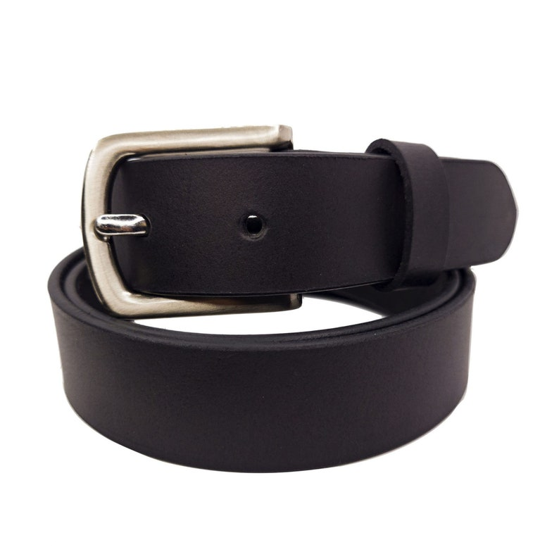 32mm Full Grain Classic Black/Brown Leather Belt for Men